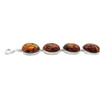 Cognac Amber .925 Silver Link Bracelet