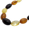 Multicolor Amber Olive Shaped Necklace 20"