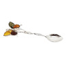 Multi Color Amber/925 Silver Butterfly Spoon