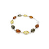 Multicolor Amber Oval Link/Tennis Bracelet