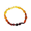 Multicolor Amber Rainbow Small Stretch Bracelet