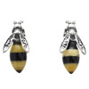Amber Bumble Bee Stud Earrings & .925 Sterling Silver