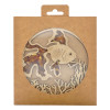 Goldfish Amber Suncatcher/Magnet With Wooden Stand