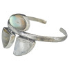 Labradorite/Moonstone Sterling Silver Cuff Bracelet