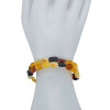 Multicolor Matte-Finish Amber Memory Wire Bracelet