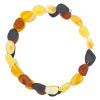 Multicolor Matte-Finish Amber Memory Wire Bracelet