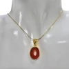 Amber Gold Plated Silver Alphabet Collection Letter O Pendant