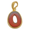 Amber Gold Plated Silver Alphabet Collection Letter O Pendant