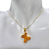 Amber Gold Plated Silver Alphabet Collection Letter X Pendant