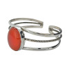 Red Onyx Sterling Silver Cuff Bracelet