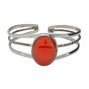 Red Onyx Sterling Silver Cuff Bracelet