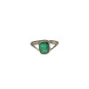 Faceted Composite Emerald Sterling Silver Ring