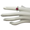 Faceted Composite Ruby Sterling Silver Ring