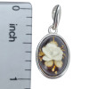 Rose Amber Cameo / Intaglio Pendant