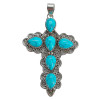 Howlite Sterling Silver Cross/Pendant