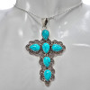 Howlite Sterling Silver Cross/Pendant