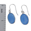 Faceted Blue Chalcedony Sterling Silver Earrings On Hooks - Retry