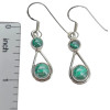 Malachite Sterling Silver Earrings On Hooks - Retry