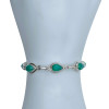 Green Onyx Sterling Silver Link Bracelet - Retry