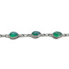 Green Onyx Sterling Silver Link Bracelet - Retry