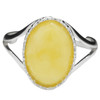 Butterscotch Amber Sterling Silver Adjustable Ring - Retry