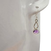 Amethyst Sterling Silver Dangle Earrings ----