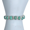 Malachite Sterling Silver Link Bracelet -----