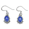 Lapis Sterling Silver Earrings On Hooks --