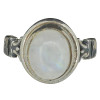 Moonstone & Gemstone Sterling Silver Ring