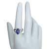 Lapis Sterling Silver Simple Modern Marquise Ring