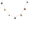 Multi-Color Amber Sterling Silver Necklace -----