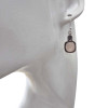 Rose Quartz Sterling Silver Dangle Earrings --
