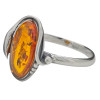 Cognac Amber Sterling Silver Ring