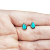 Howlite Sterling Silver Stud Earrings --