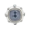 Vintage Style Cushion Shaped Faceted Black Onyx Sterling Silver Ring