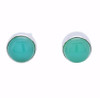 Green Onyx Sterling Silver Stud Earrings --