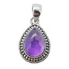 Amethyst Sterling Silver Pendant ---