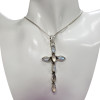 Moonstone Sterling Silver Cross/Pendant .