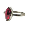 Garnet Classic & Simple Marquise Sterling Silver Bezel Ring