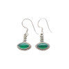 Green Onyx Silver Earrings On Hooks .....