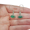 Green Onyx Silver Earrings On Hooks .....