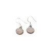 Rose Quartz Sterling Silver Dangle Earrings ---
