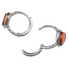 Heart Cognac Amber Mini Hoop Earrings