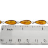Amber Sterling Silver Link Bracelet