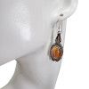 Tiger Eye Sterling Silver Dangle Earrings ----