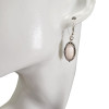 Rose Quartz Sterling Silver Dangle Earrings -----