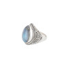 Labradorite Teardrop Thick Sterling Silver Statement Unisex Ring