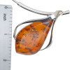 Cognac Amber Sterling Silver Handmade Art Nouveau Necklace