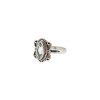 Faceted Blue Topaz Ornate Marquise Stone Sterling Silver Ring