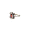 Faceted Garnet Ornate Marquise Sterling Silver Ring